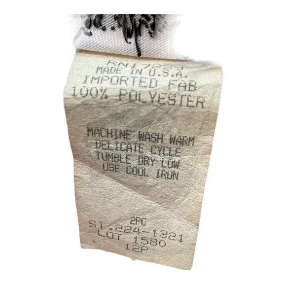 Vtg Jennifer Gee Shoulder Padded Elastic Waist Sheath Orange Dress size 12 Petit - Picture 10 of 14